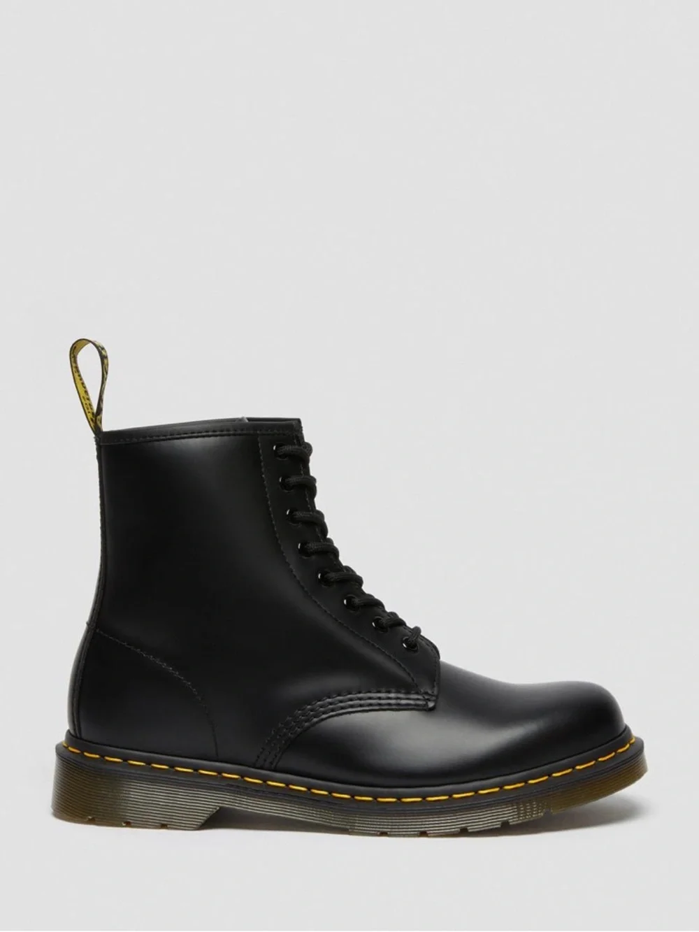 Dr Martens 1460 Black Smooth Leather 8‎ Eye Boots Mens 8 New